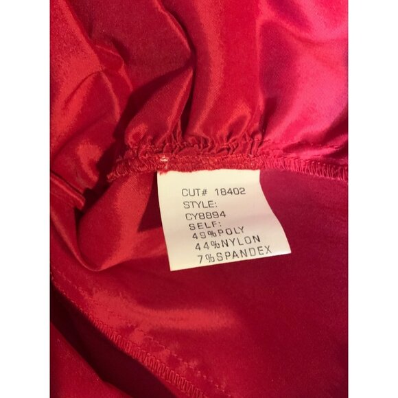 Tadashi Shoji Collection Red Shirred Taffeta Jewel Button Jacket, Size 10 - Picture 9 of 10